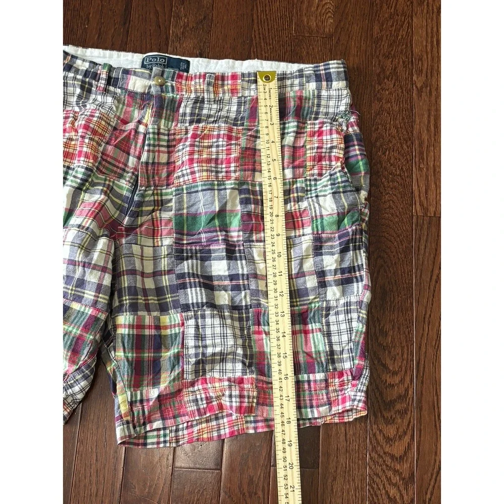 Polo Ralph Lauren Shorts Mens 42 Multicolor Madras Patchwork 42x9